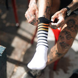 Sidas Unisex Run Anatomic Light Crew Socks - White/Black
