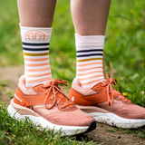 Sidas Unisex Run Anatomic Light Crew Socks - White/Pink