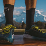 Sidas Unisex Run Anatomic Crew Socks - Black