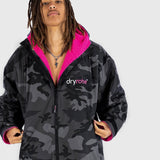 Dryrobe® Advance Unisex Long Sleeve - Black Camo/Pink