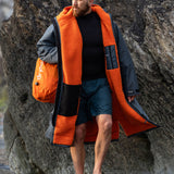 Dryrobe Advance Unisex Long Sleeve - Dark Grey/Orange