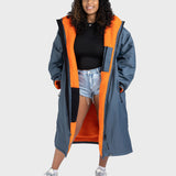 Dryrobe Advance Unisex Long Sleeve - Dark Grey/Orange