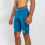 SKINS Men's Series-1 Half tights - Teal Blue