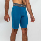 SKINS Men's Series-1 Half tights - Teal Blue