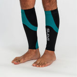 SKINS Unisex Series-3 Calf Tights MX - Black/Peacock Green