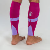 SKINS Unisex Series-3 Calf Tights MX - Wine Red/Lavender