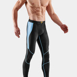 SKINS Men's Series-3 Long Tights - Black/Retro Blue