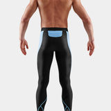 SKINS Men's Series-3 Long Tights - Black/Retro Blue