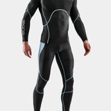 SKINS Men's Series-3 L/S Top - Black/Retro Blue