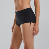TYR Women's Solid Della Boyshort - Black