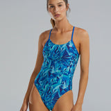 TYR Women's Crystalized Cutoutfit - Blue/Green