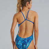 TYR Women's Crystalized Cutoutfit - Blue/Green