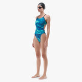 TYR Women's Cutoutfit Durafast Elite - Olea - Blue/Green