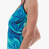 TYR Women's Cutoutfit Durafast Elite - Olea - Blue/Green