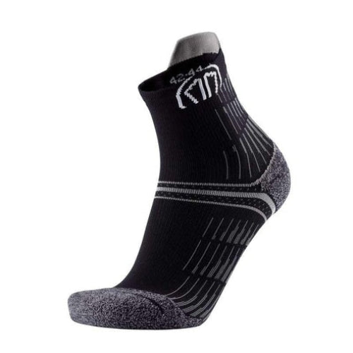 Black and gray Sidas sock with brand logo on a white background