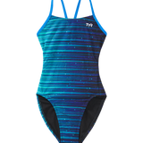 TYR Girls' Speedwarp Cutoutfit Swimsuit - Blue