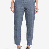 Cross Women's Lux Chinos - Navy Check