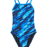 TYR Girls' Vitric Diamondfit Swimsuit - Blue