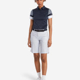 Cross Women's Sporty Polo - Navy with Stripe