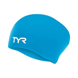 TYR Wrinkle-Free Long Hair Youth Silicone Cap - Blue