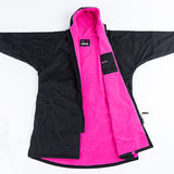 Dryrobe Advance Unisex Long Sleeve - Black/Pink