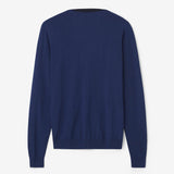 Cross Men's Block Cardigan - Twilight Blue