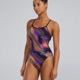 TYR Women's Evolved Crosscutfit Tieback Swimsuit - Lime/Multi