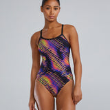 TYR Women's Evolved Crosscutfit Tieback Swimsuit - Lime/Multi