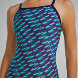 TYR Women's Dragonflyte Diamondfit Swimsuit -  Green/Navy