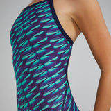 TYR Women's Dragonflyte Diamondfit Swimsuit -  Green/Navy