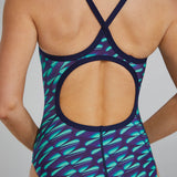 TYR Women's Dragonflyte Diamondfit Swimsuit -  Green/Navy