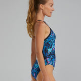TYR Women's Marmaris Diamondfit Swimsuit - Blue/Pink