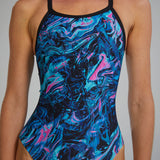 TYR Women's Marmaris Diamondfit Swimsuit - Blue/Pink
