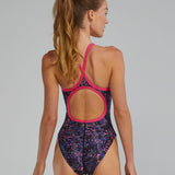 TYR Women's Stipple Diamondfit Swimsuit - Petunia