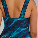 TYR Women's Square Neck Controlfit Swimsuit - Peacock