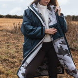 Dryrobe® Advance Unisex Long Sleeve - Deep Sea Blue / Sand Camo