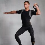 SKINS Men's Series-5 K-Pro S/S Top - Blk/Smoke