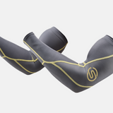 SKINS Unisex Series-5 3D Arm Sleeves - Dk Grey/Creamy Yellow