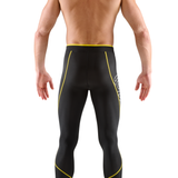 SKINS Series-1 Men's S Logo Long Tights - Black/Yellow