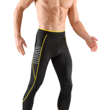 SKINS Series-1 Men's S Logo Long Tights - Black/Yellow