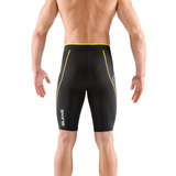 SKINS Series-1 Men's S Logo Half Tights - Black/Yellow
