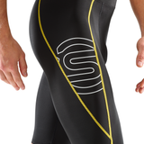 SKINS Series-1 Men's S Logo Half Tights - Black/Yellow