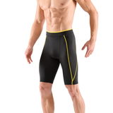 SKINS Series-1 Men's S Logo Half Tights - Black/Yellow