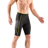 SKINS Series-1 Men's S Logo Half Tights - Black/Yellow