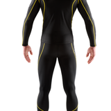 SKINS Series-1 Men's S Logo Long Sleeve Top - Black/Yellow