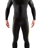 SKINS Series-1 Men's S Logo Long Sleeve Top - Black/Yellow