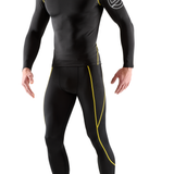 SKINS Series-1 Men's S Logo Long Sleeve Top - Black/Yellow
