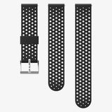 Suunto Athletic 1 Strap - 20mm Silicone , S/M - Black/Steel