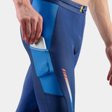 SKINS Men's Series-3 Long Tights Run & Race - Navy/Peony