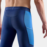 SKINS Men's Series-3 Long Tights Run & Race - Navy/Peony